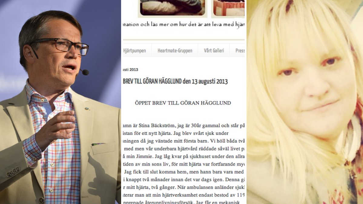 Stina är svårt hjärtsjuk och skriver ett öppet brev till socialministern Göran Hägglund.